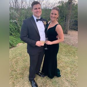 Velvet evening dress